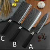 Home & Beyond Co professional chef stainless steel knife gift set with multiple sharp knives displayed on a wooden surface.