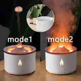 New Creative Ultrasonic Essential Oil Humidifier Volcano Aromatherapy Machine Spray Jellyfish Air Flame Humidifier Diffuser - Home & beyond co