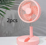 Strong Wind And Quiet Portable Telescopic Folding Fan - Home & beyond co