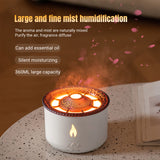 New Creative Ultrasonic Essential Oil Humidifier Volcano Aromatherapy Machine Spray Jellyfish Air Flame Humidifier Diffuser - Home & beyond co