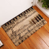 Flannel Piano Key Floor Mats, Digital Printing Foot Mats, Kitchen Absorbent Non-slip Mats, Floor Mats - Home & beyond co