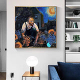 Sunflowers And Blue Sky Posters And Art Prints, Canvas Paintings - Home & beyond co