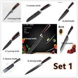 Home & Beyond Co Carpenter's Special 6- or 8-piece kitchen knife set, including chef and utility knives for cooking and prep.