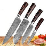 Home & Beyond Co carpenter's special 6- or 8-piece chef knife set with stainless steel blades for kitchen cooking tasks