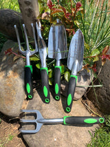 Garden Supplies 9-piece Aluminum Alloy Set, Silicone Two-color Handle Shovel Gardening Tools - Home & beyond co