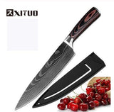 Home & Beyond Co carpenter's special 6-piece and 8-piece kitchen knife set with chef knives and cooking knives displayed.