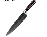 Home & Beyond Co carpenter's special 6- or 8-piece kitchen knife set with chef and cooking knives for culinary tasks.
