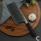 Home & Beyond Co professional chef stainless steel knife gift set with multiple kitchen knives on a wooden surface.