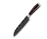 Home & Beyond Co carpenter's special 6- or 8-piece chef knife set with kitchen and cooking knives, displayed on a cutting board.
