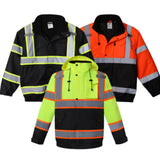 High Visibility Safety Work Clothes High Visible Waterproof Rain Gear Coat - Home & beyond co