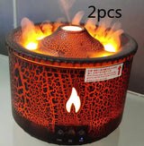 New Creative Ultrasonic Essential Oil Humidifier Volcano Aromatherapy Machine Spray Jellyfish Air Flame Humidifier Diffuser - Home & beyond co