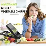 Home & Beyond Co 15-in-1 vegetable chopper with multiple blades and containers for easy vegetable prep and slicing.