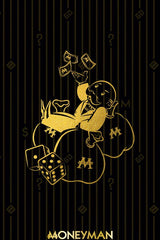 Abstract Golden Monopoly Art Posters And Prints Rich Money Man Pictures On Canvas Wall Paintings - Home & beyond co