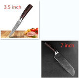 Home & Beyond Co carpenter's special kitchen knife set with 6 or 8 pieces, including chef and cooking knives, on a wooden surface.