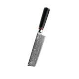 Damascus chef kitchen knife set from Home & Beyond Co featuring multiple sharp, patterned blades for professional cooking.
