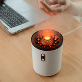 New Creative Ultrasonic Essential Oil Humidifier Volcano Aromatherapy Machine Spray Jellyfish Air Flame Humidifier Diffuser - Home & beyond co